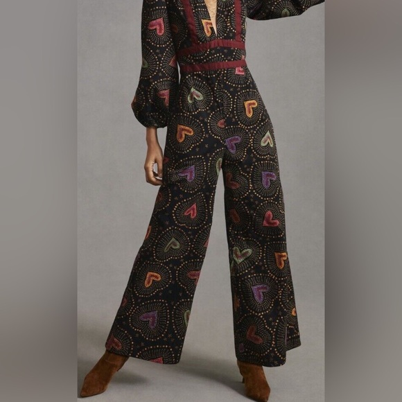 FARM Rio Multicolor Heart Pattern Jumpsuit - Picture 7 of 11